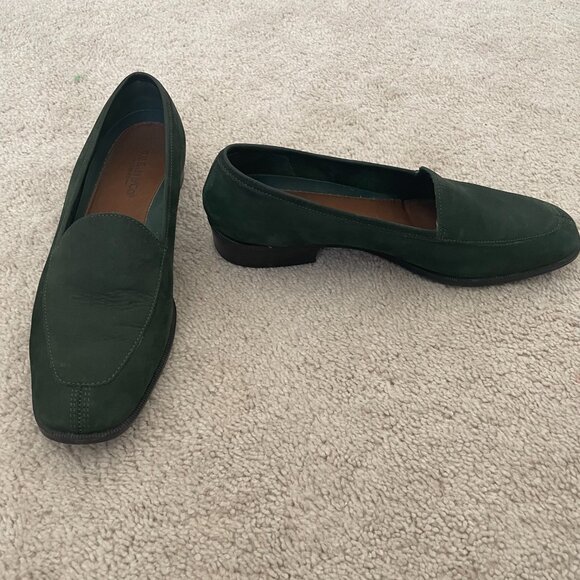 G.H. Bass Willa Weejuns Green Suede Loafers – Women’s Size 10, Classic Flats - Picture 2 of 7